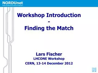 Workshop Introduction - Finding the Match