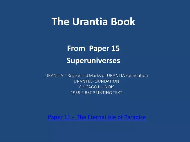 the urantia book