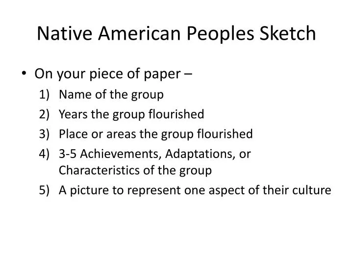 native american peoples sketch