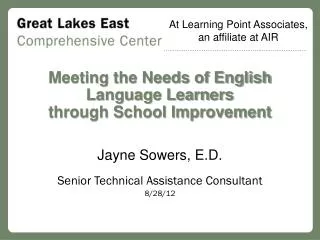 Meeting the Needs of English Language Learners through School Improvement