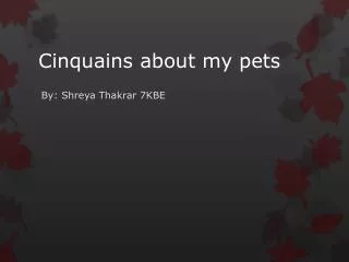 Cinquains about my pets