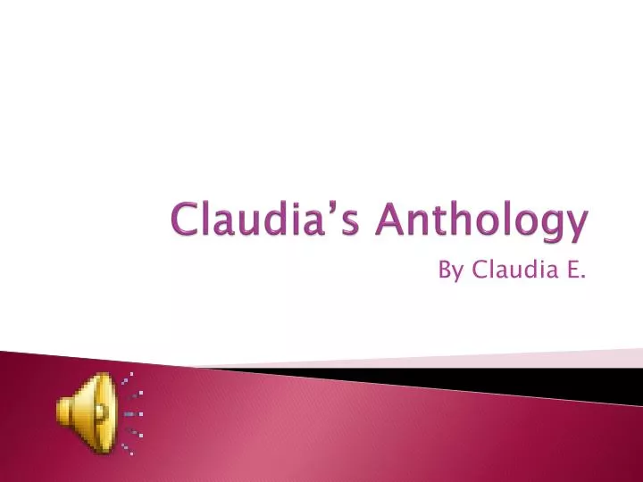 claudia s anthology