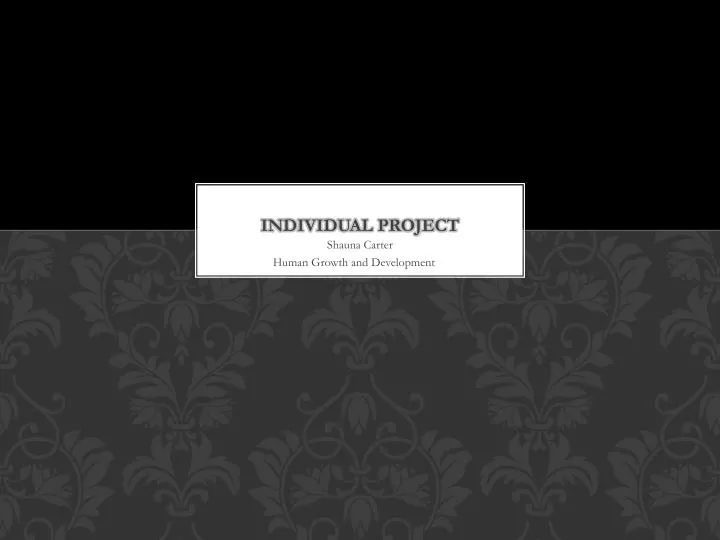 individual project