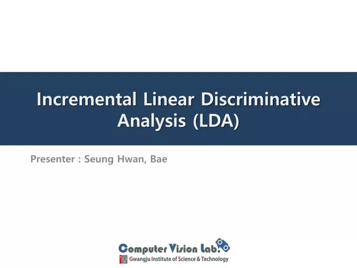 incremental linear discriminative analysis lda