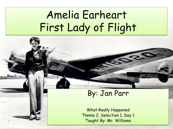 amelia earheart first lady of flight