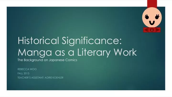 historical significance manga as a literary work