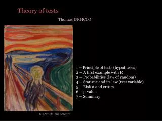 Theory of tests
