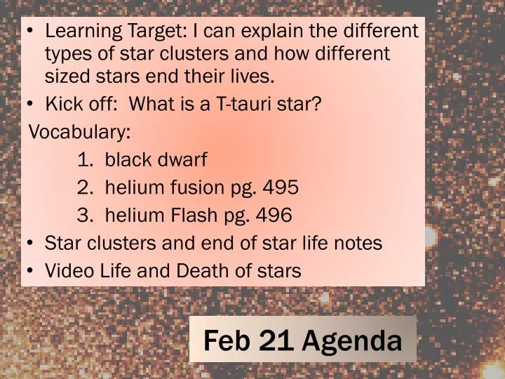 feb 21 agenda