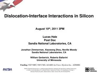 Dislocation-Interface Interactions in Silicon