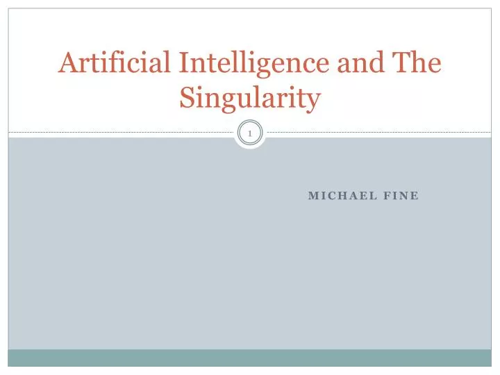 artificial intelligence and the singularity