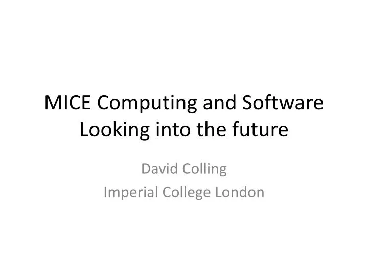 mice computing and software looking into the future