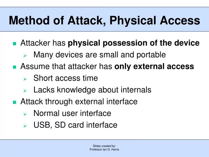 method of attack physical access