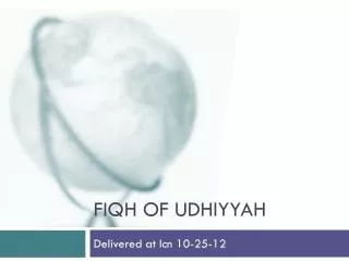 Fiqh of Udhiyyah
