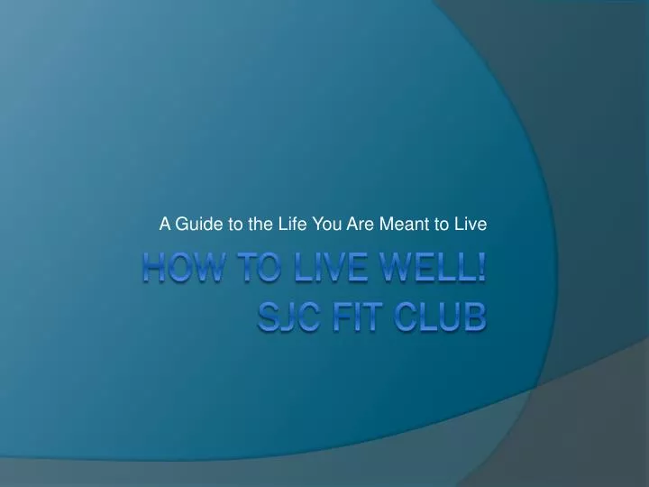 a guide to the life you are meant to live