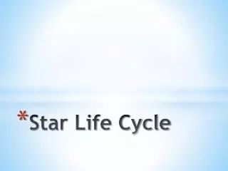 Star Life Cycle