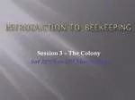 Introduction to Beekeeping - slide 1