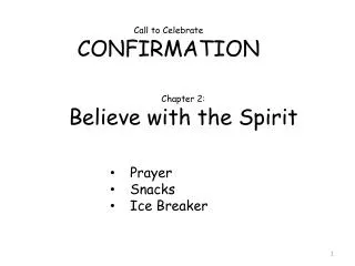 Call to Celebrate CONFIRMATION
