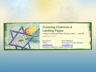 Crossing Channels &amp; Landing Pages