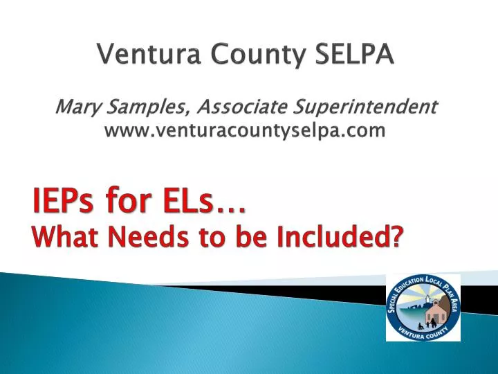 ventura county selpa mary samples associate superintendent www venturacountyselpa com