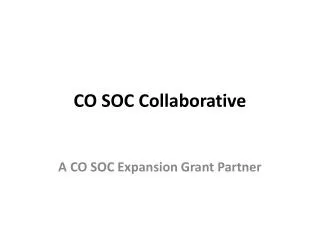 CO SOC Collaborative