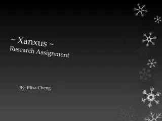 ~ Xanxus ~ Research Assignment