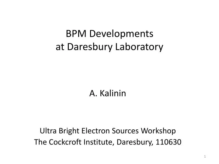 bpm developments at daresbury laboratory