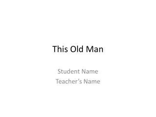this old man