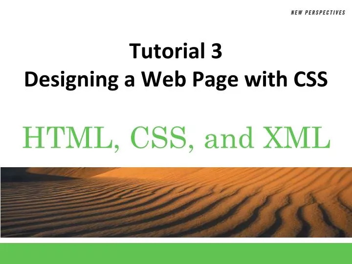 tutorial 3 designing a web page with css