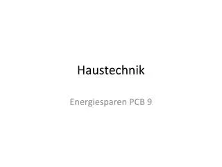 haustechnik