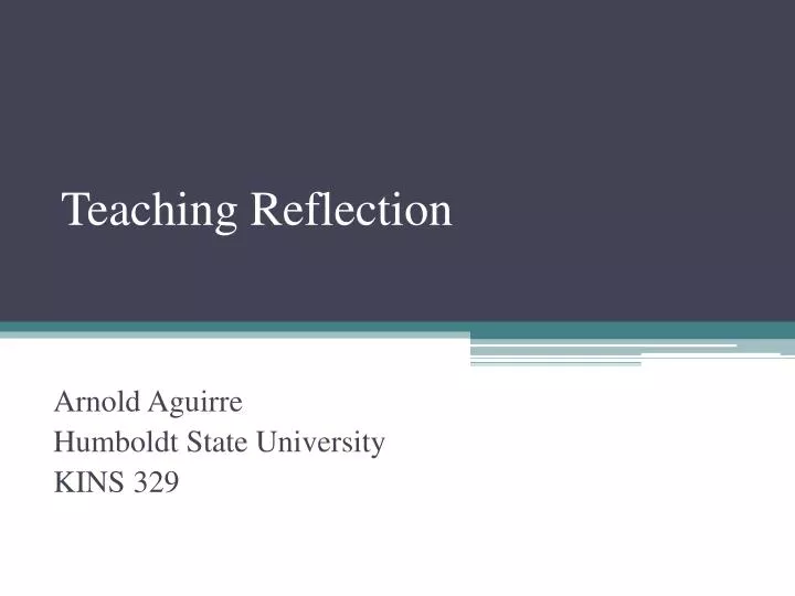 teaching reflection