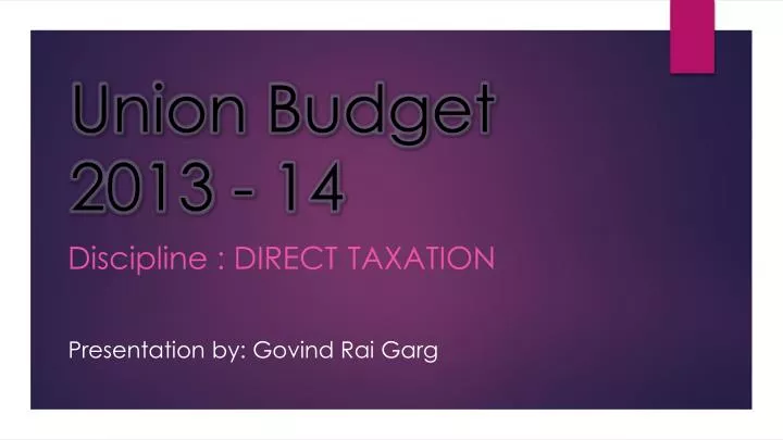 union budget 2013 14