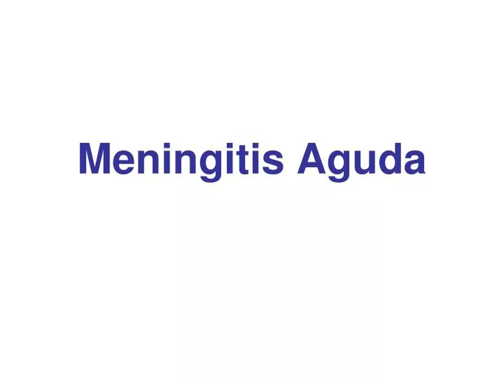 meningitis aguda