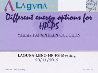 Different energy options for HP-PS
