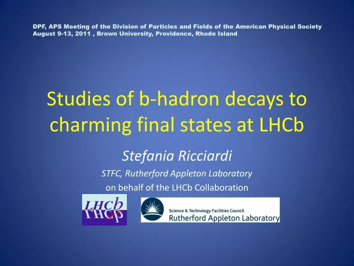 studies of b hadron decays to charming final states at lhcb