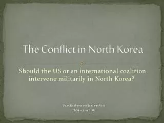 The Conflict in North Korea