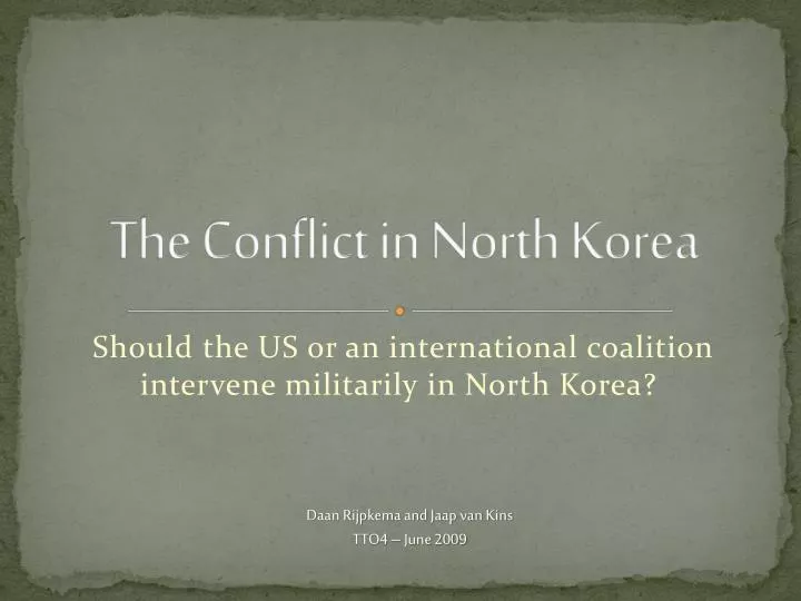 the conflict in north korea