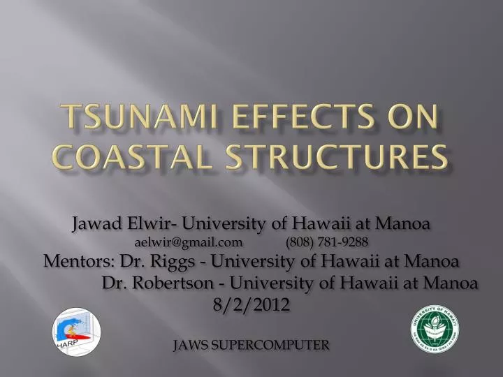 tsunami effects on coastal structures