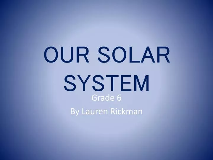 our solar system