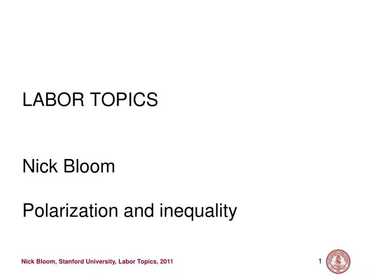 labor topics nick bloom polarization and inequality
