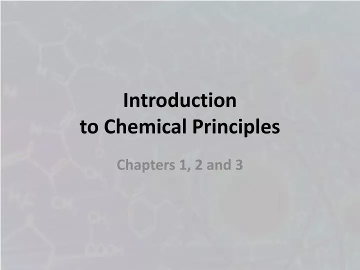 introduction to chemical principles