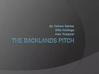 The Backlands Pitch