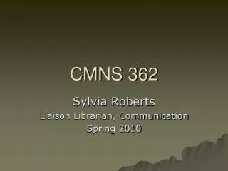 CMNS 362