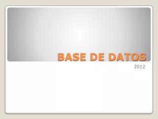 base de datos