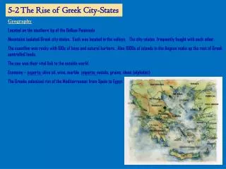 5-2 The Rise of Greek City-States
