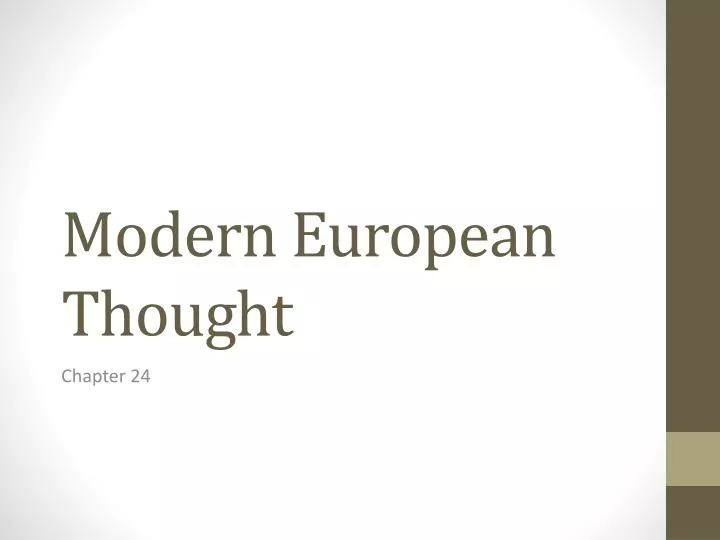modern european thought
