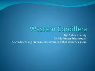 Western Cordillera