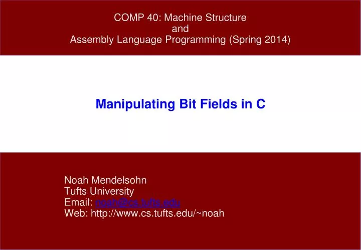 manipulating bit fields in c