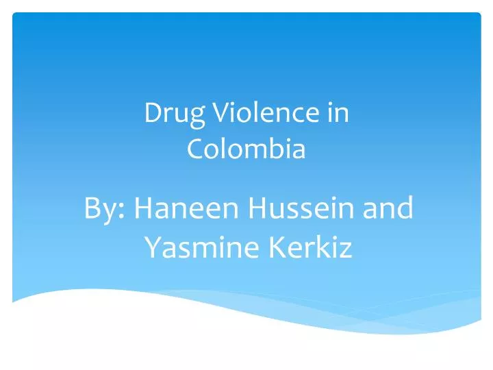 drug violence in colombia