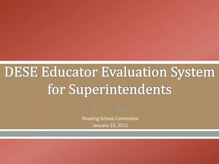 dese educator evaluation system for superintendents