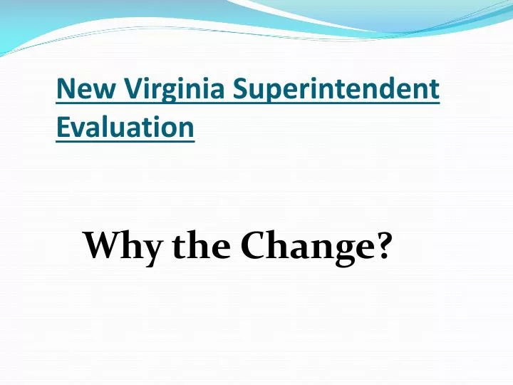new virginia superintendent evaluation